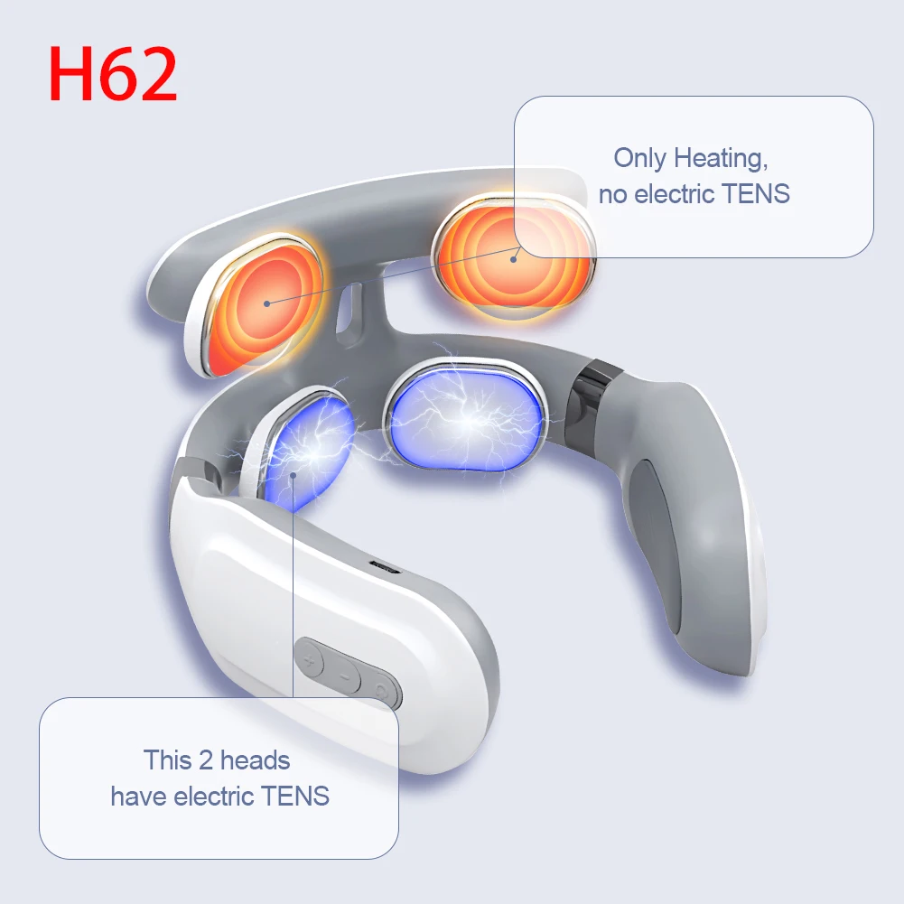 Electric Smart Neck Back Pulse Massager TENS Rechargeable Hot Compression Massage Cervical Vertebra Relax Pain Kneading Therapy thumbnail 6