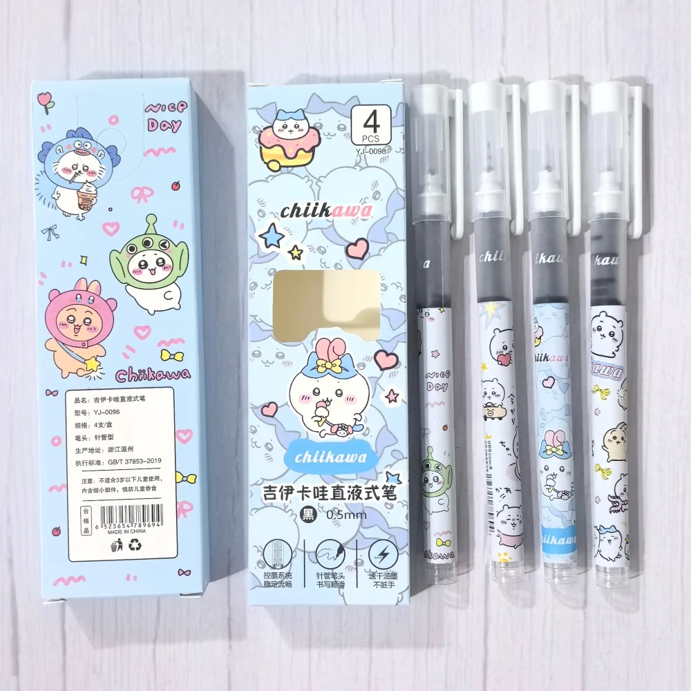 2026 Direct Liquid Gel Pen, Stylish Instagram Aesthetic, Large Capacity, Student Exam Neutral Pen, Black Pen Chiikawa