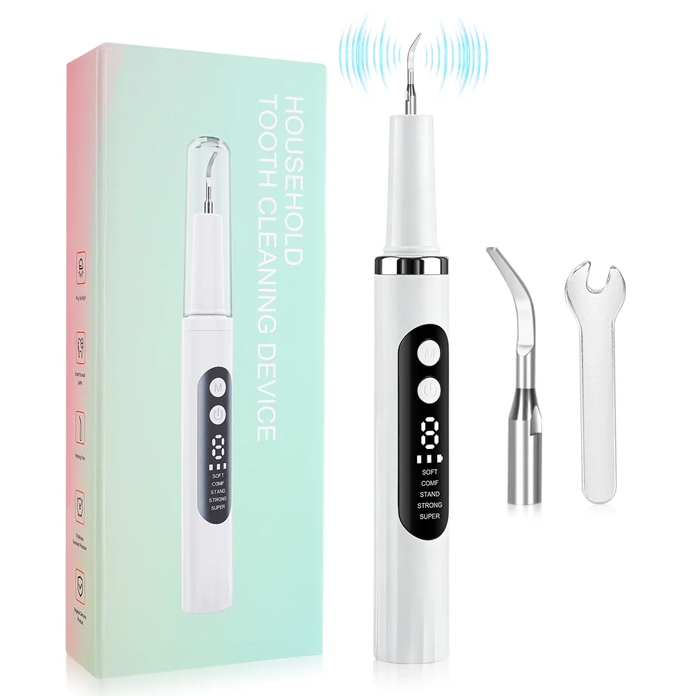 Home Ultrasonic Teeth Cleaner 5 Mode 9-Speed Adjustable 5 Color LED Light Gum Protection 37KHZ Vibration Dental Calculus Remover