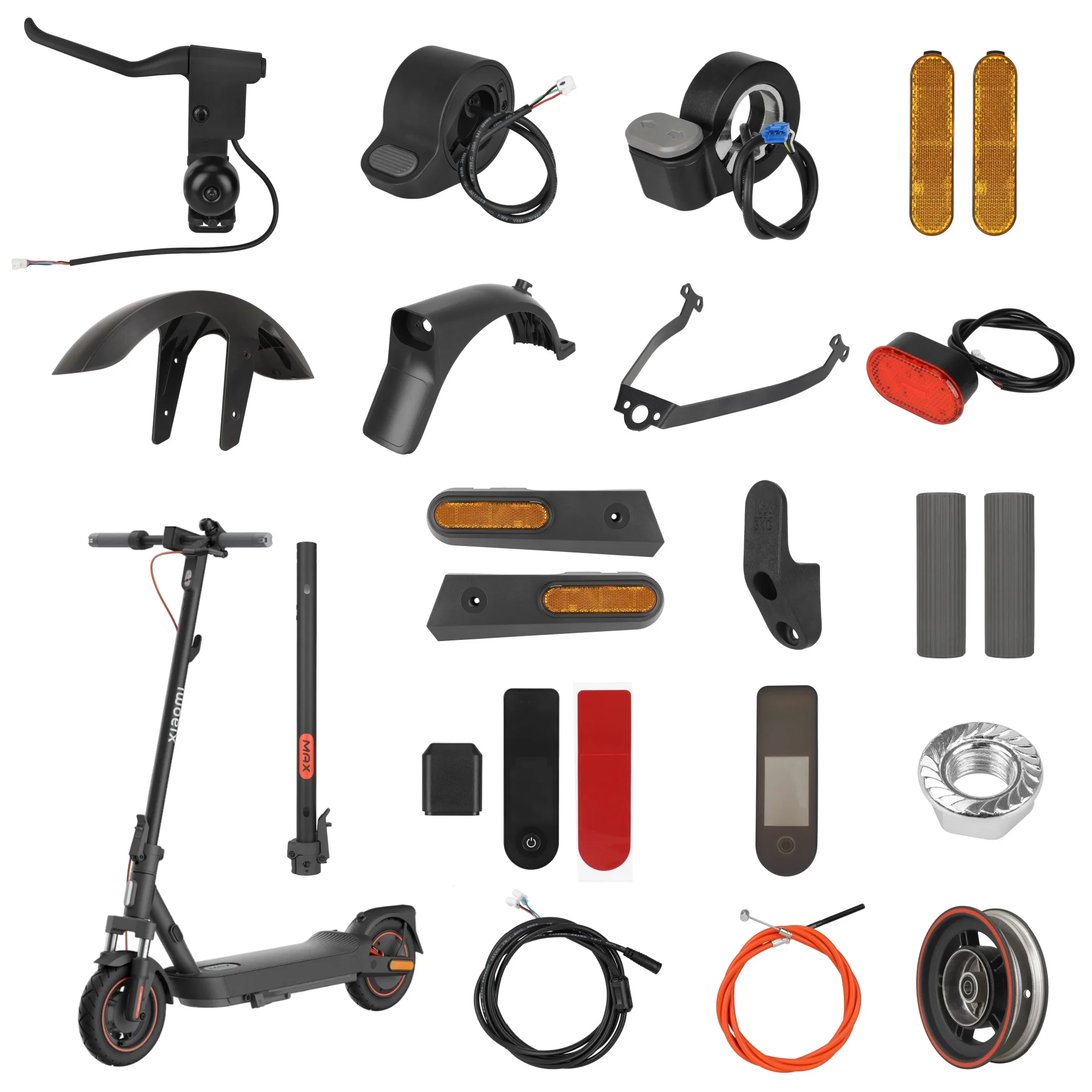 For Xiaomi 5 Max Scooter Accessories Throttle Swich Fender Brake Taillight Reflector For 5Max Scooter Various Repair Parts