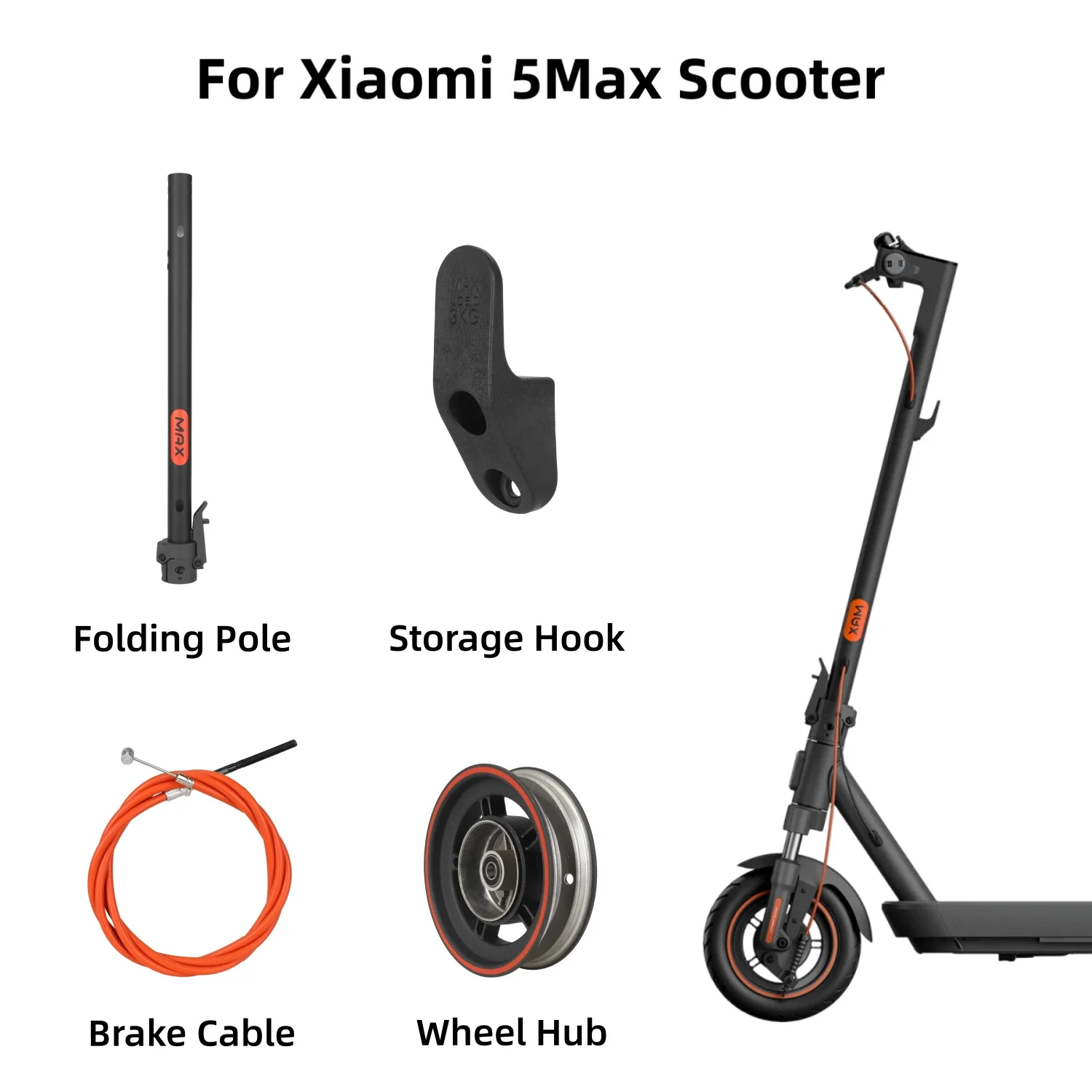 For Xiaomi 5 Max Scooter Accessories Throttle Swich Fender Brake Taillight Reflector For 5Max Scooter Various Repair Parts thumbnail 3