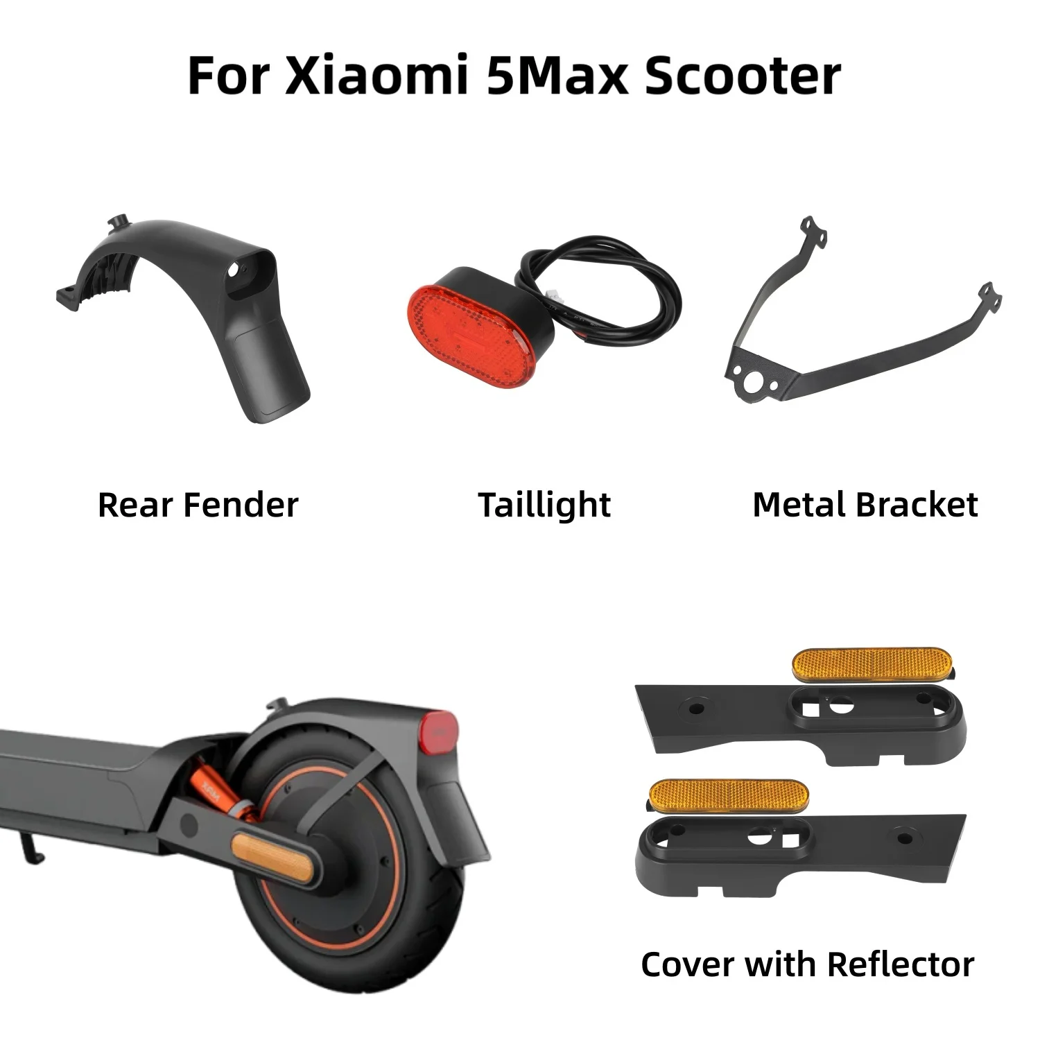 For Xiaomi 5 Max Scooter Accessories Throttle Swich Fender Brake Taillight Reflector For 5Max Scooter Various Repair Parts thumbnail 4