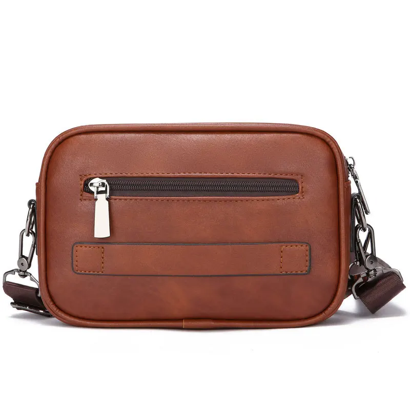 Men's Fashion Business Leather Clutch Bag Waterproof Anti-Theft Storage Shoulder Crossbody Small Square Bag Elite Style thumbnail 3