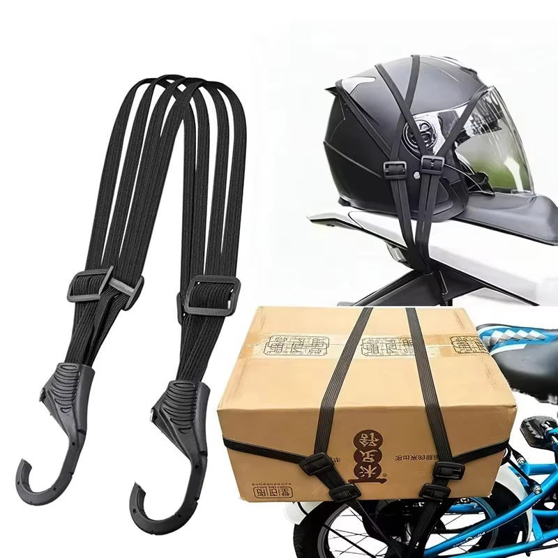 Motorcycle Luggage Strap Universal Elastic Suitcase with Safety Hook-Versatile Helmet Mesh Gear Transport Durable Sleek thumbnail 2