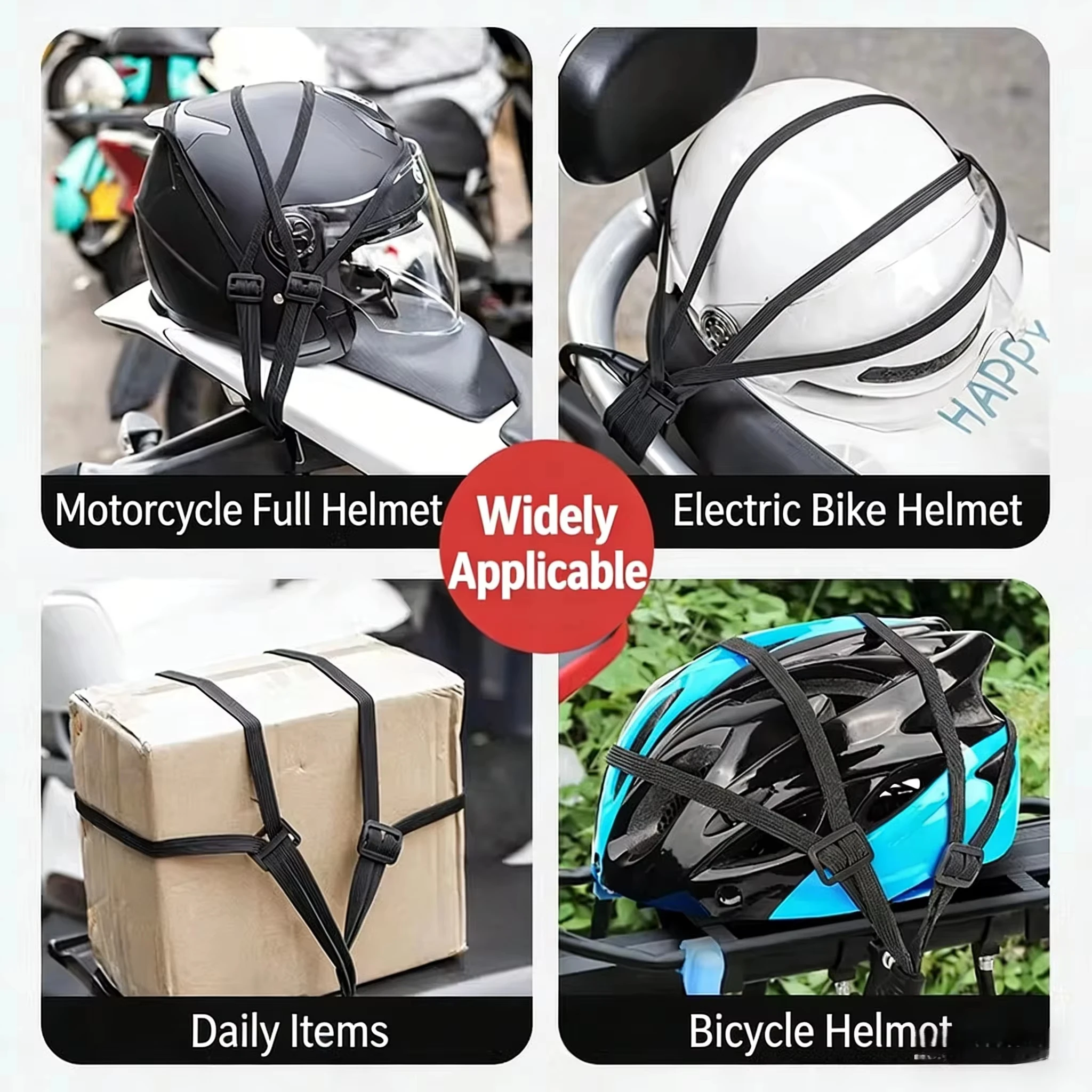 Motorcycle Luggage Strap Universal Elastic Suitcase with Safety Hook-Versatile Helmet Mesh Gear Transport Durable Sleek thumbnail 6