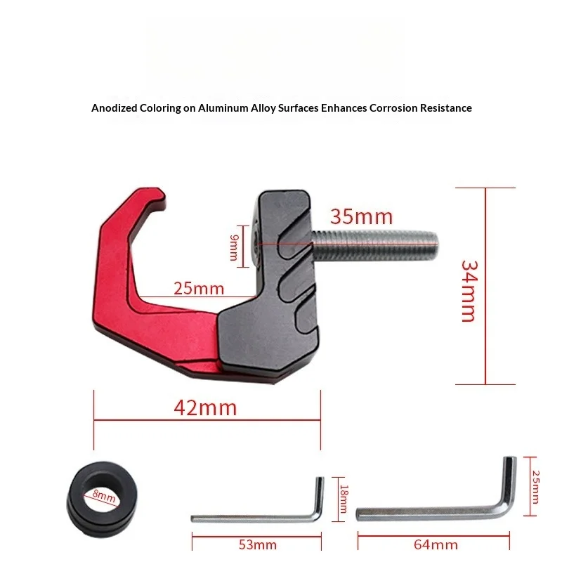 1Pc Motorcycle Helmet Holder CNC Aluminum Luggage Bag Hook Hanger for Scooter Glove Organizer thumbnail 6
