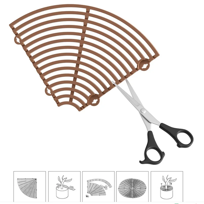 1PC Plant Pot Soil Guard With Nails Plant Pot Grid Flower Pot Cover Baby Safety Mouse Garden Home Plant Protector Repel Cats thumbnail 5