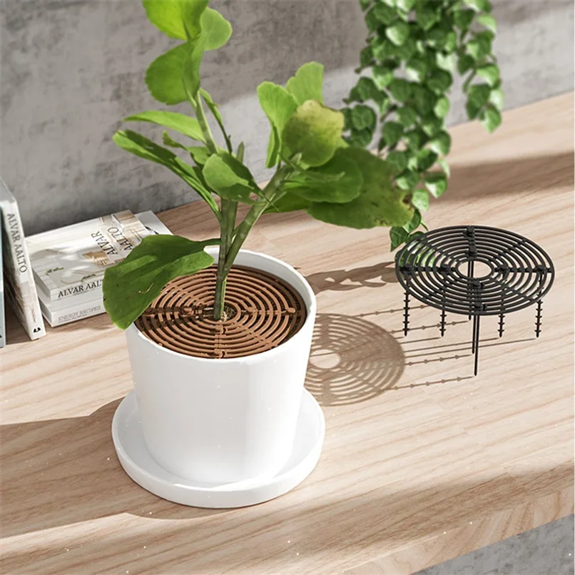 1PC Plant Pot Soil Guard With Nails Plant Pot Grid Flower Pot Cover Baby Safety Mouse Garden Home Plant Protector Repel Cats thumbnail 2