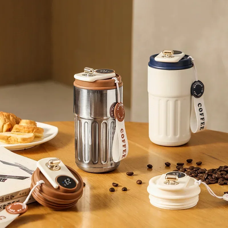 Hot Coffee Stainless Steel Thermos, Thermal Insulated Flask Mug for Travel Kitchen Dining Home Garden Drinkware thumbnail 3