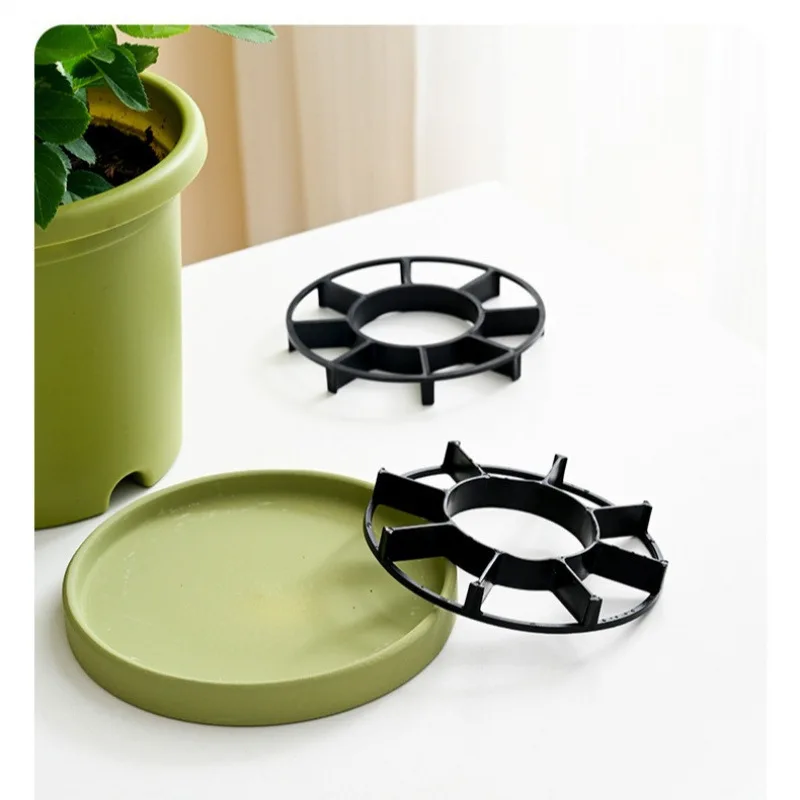 Plant Saucer Flower Pot Bracket Plastic Drainage Rack Stand Planters Support  for Prevent Rot and Damage on Patio and Deck thumbnail 4