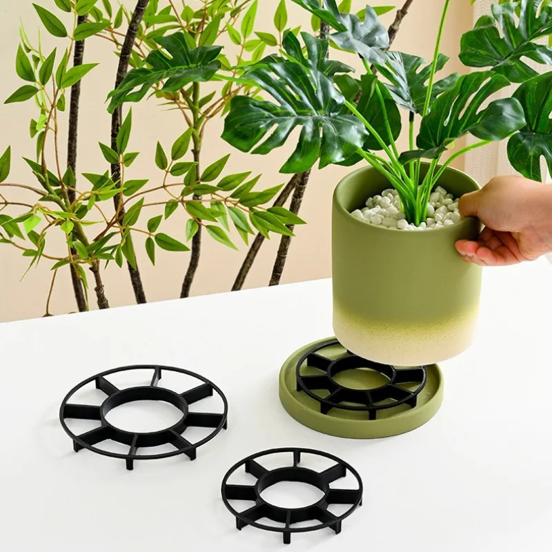Plant Saucer Flower Pot Bracket Plastic Drainage Rack Stand Planters Support  for Prevent Rot and Damage on Patio and Deck thumbnail 3