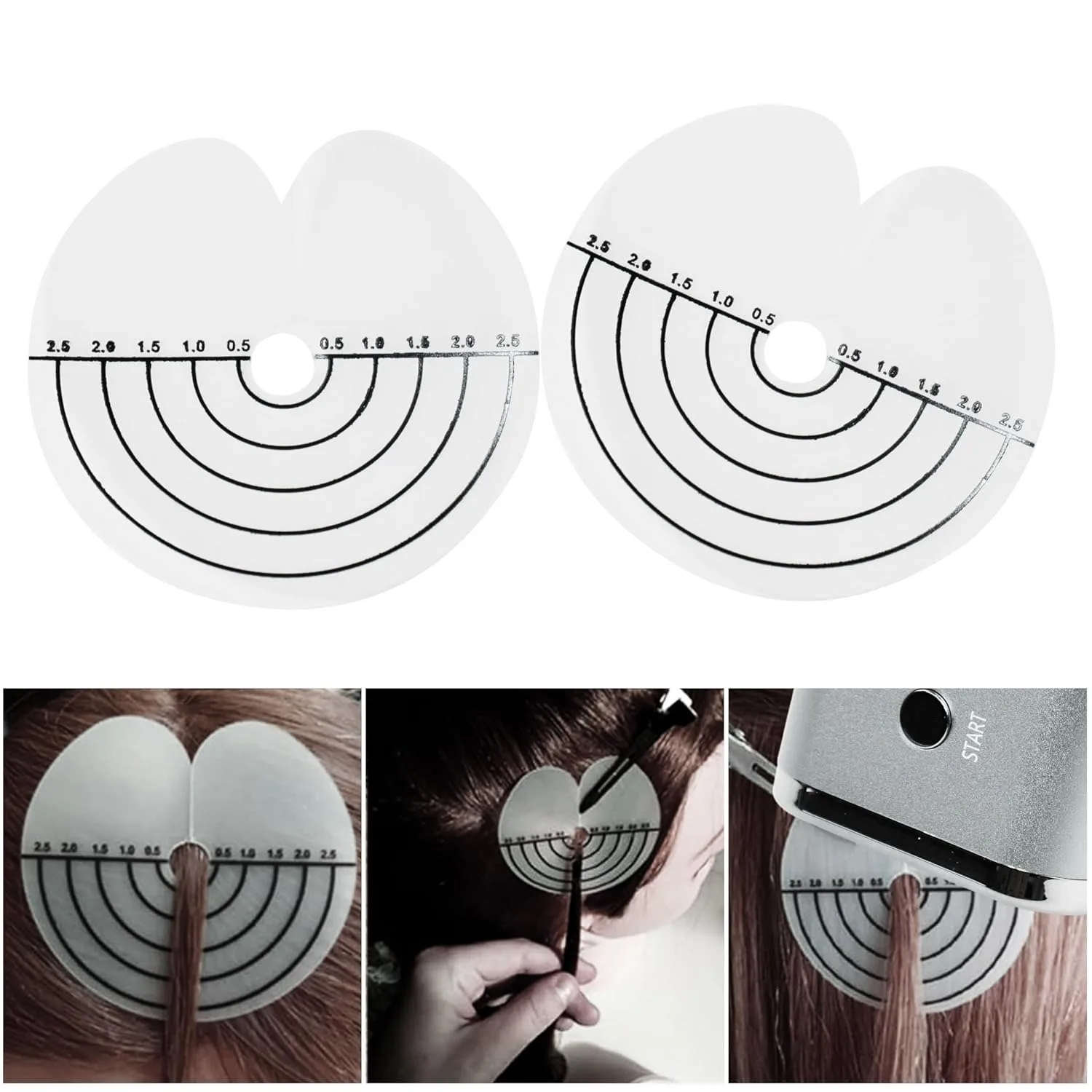 10 Pieces Hair Extension Wig Tools Round Heat Protector for Hair Extensions High Quality Clear Fusion Adhesive Protector thumbnail 2