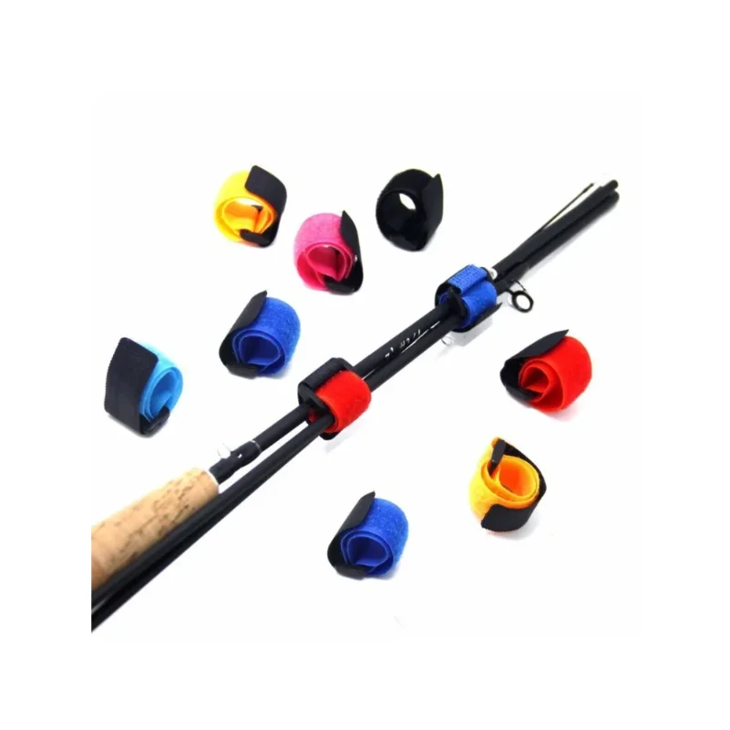 10pcs/set Reusable Fishing Rod Tie Holder Strap Hook Loop Ties Belt Fishing Rod Strapping Wrap Band Outdoor Fish Tool thumbnail 4