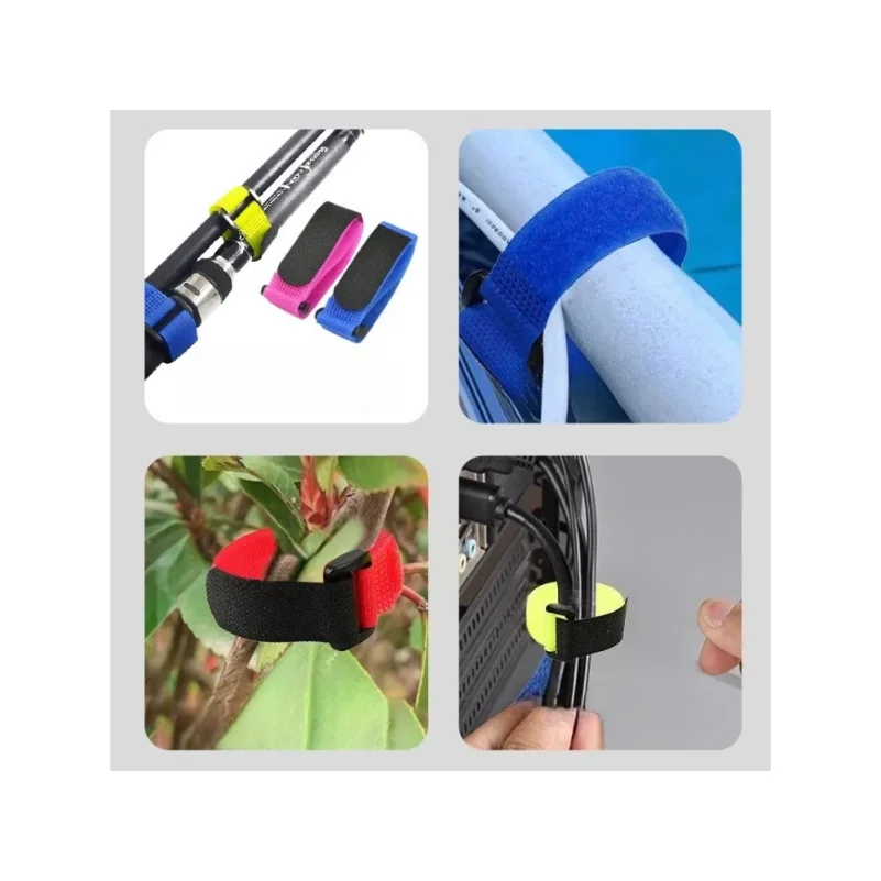 10pcs/set Reusable Fishing Rod Tie Holder Strap Hook Loop Ties Belt Fishing Rod Strapping Wrap Band Outdoor Fish Tool thumbnail 5