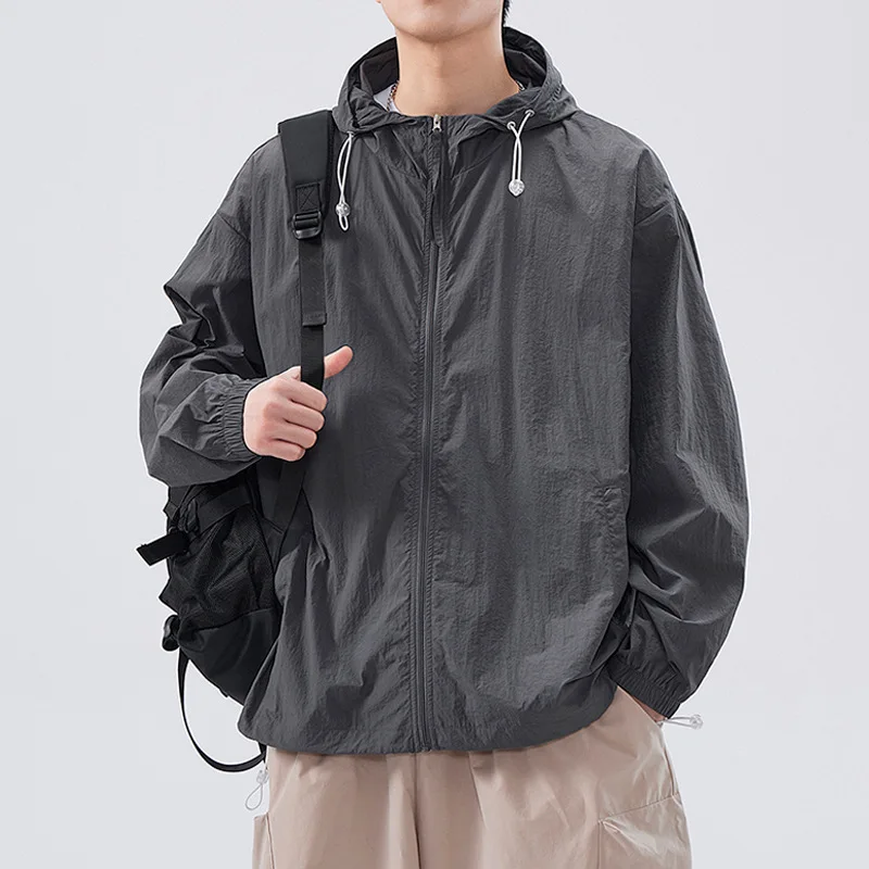Ice Silk UPF 50+ Men's Sun Protection Coat Breathable Lightweight Summer Quick Dry UV Protect Outdoor Hoodie for Hiking Fishing thumbnail 5