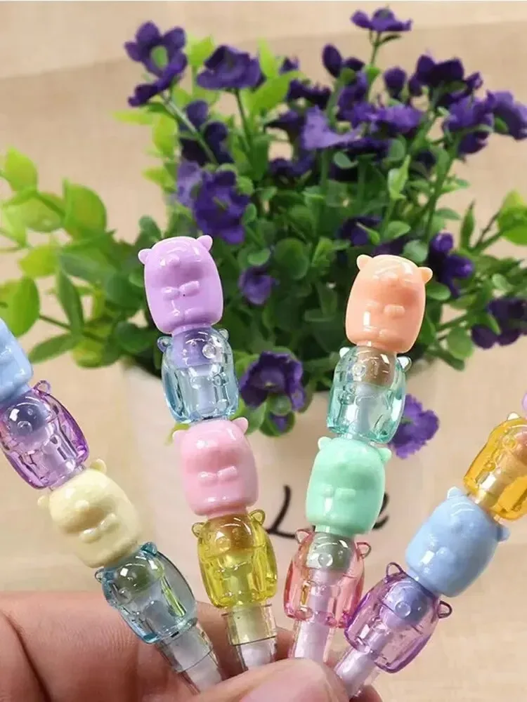 2PCs/Set Cute Pencil Mini Bear Non Sharpening Mechanical Pencil Student Writing Pen School Office Supplies Stationery Gifts thumbnail 5