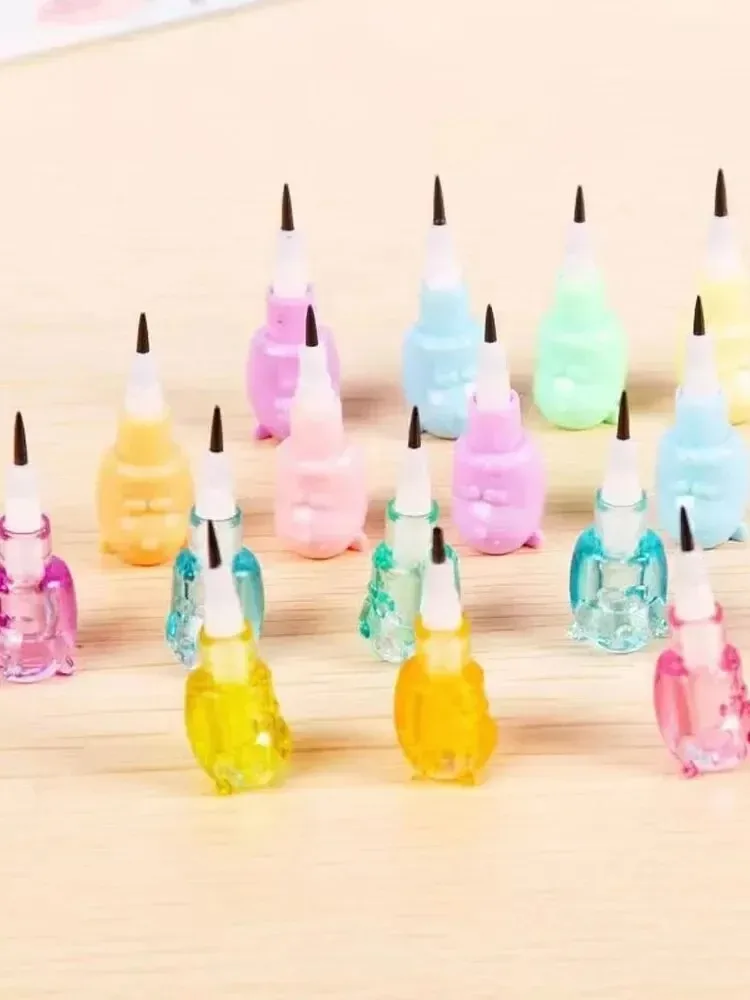 2PCs/Set Cute Pencil Mini Bear Non Sharpening Mechanical Pencil Student Writing Pen School Office Supplies Stationery Gifts thumbnail 2