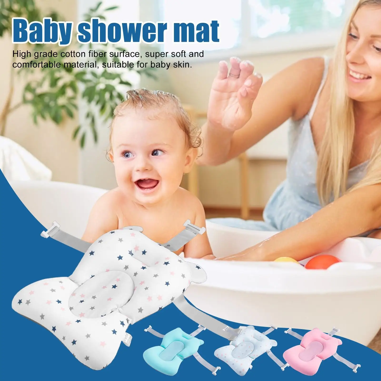 Baby Bath Cushion Pad Anti-skid Support Pillow Infant Bath Supporter Newborns Support Seat Mat For Bathtub Baby Care thumbnail 2