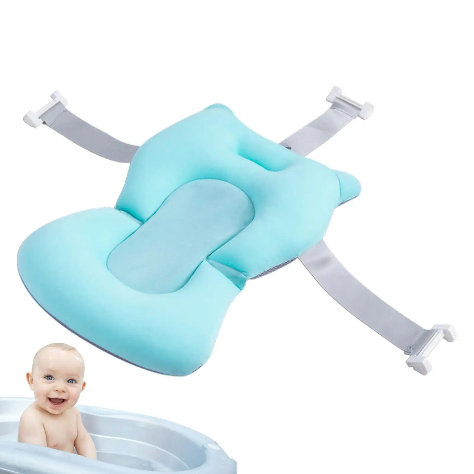 Baby Bath Cushion Pad Anti-skid Support Pillow Infant Bath Supporter Newborns Support Seat Mat For Bathtub Baby Care thumbnail 6