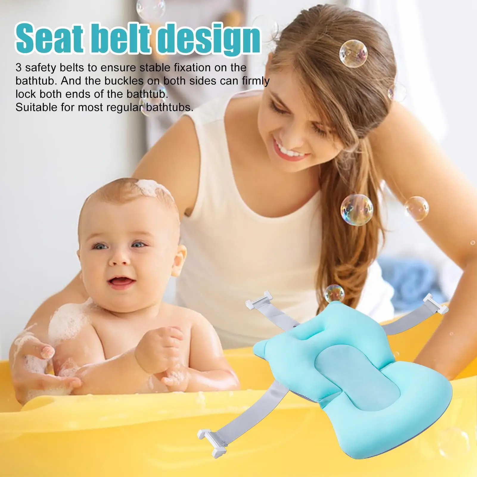 Baby Bath Cushion Pad Anti-skid Support Pillow Infant Bath Supporter Newborns Support Seat Mat For Bathtub Baby Care thumbnail 5