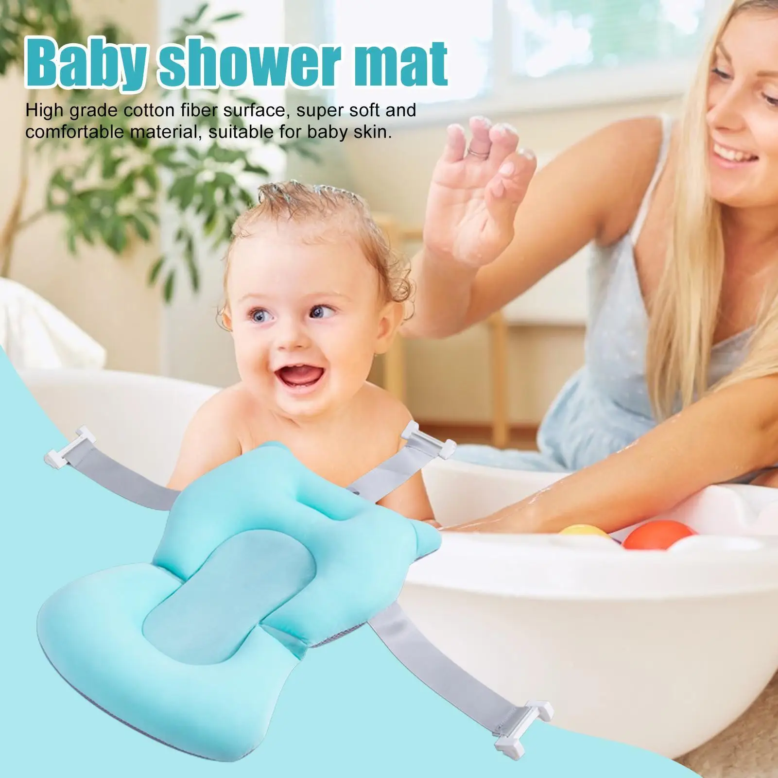 Baby Bath Cushion Pad Anti-skid Support Pillow Infant Bath Supporter Newborns Support Seat Mat For Bathtub Baby Care thumbnail 3