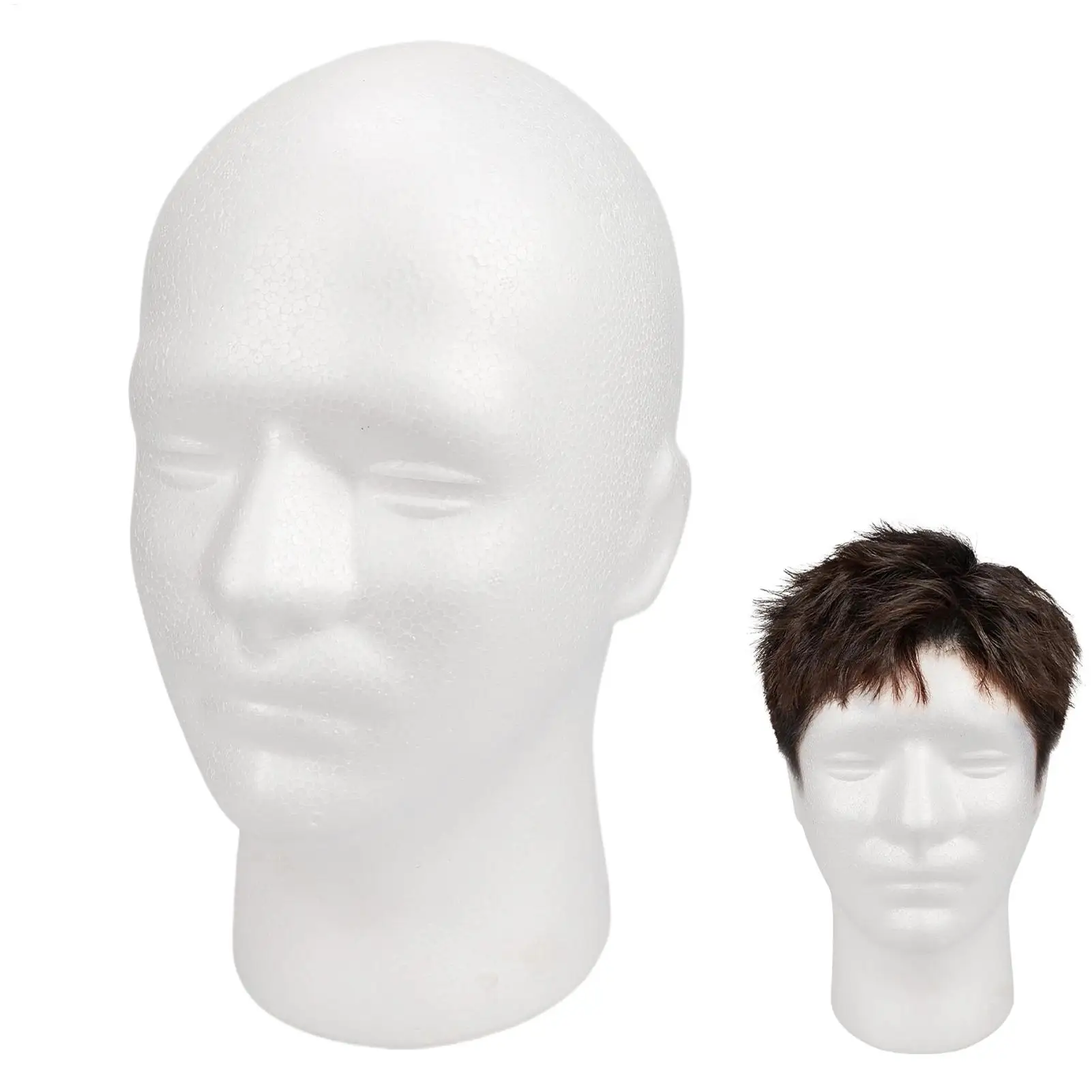 Wig Head Foam Headpiece Display Accessories Hair Accessory Display Head for Hairstylists Students Salon Home Cosplay Enthusiasts
