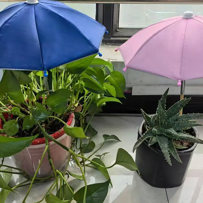 Round Garden Plant Umbrellas Adjustable Height Waterproof For Outdoor Courtyards Backyard Parasol Plant Sun Protecting thumbnail 5