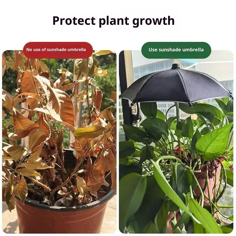 Round Garden Plant Umbrellas Adjustable Height Waterproof For Outdoor Courtyards Backyard Parasol Plant Sun Protecting thumbnail 3