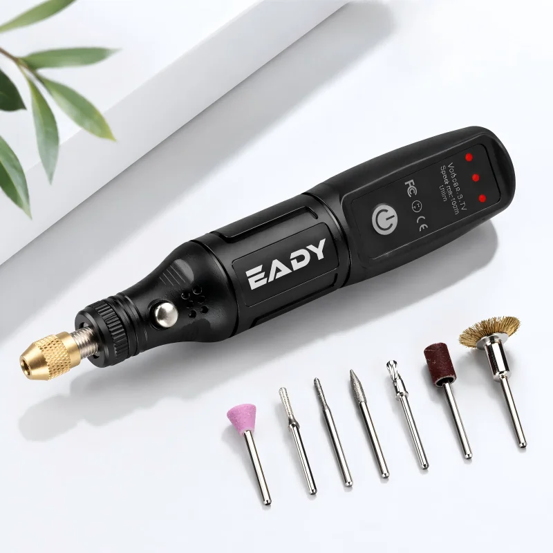 EADY 197PCS USB Mini Drill Cordless  Rotary Tool Kit ,3-Speed  for Engraving, Polishing, Sanding, DIY Crafts, Jewelry Making thumbnail 6