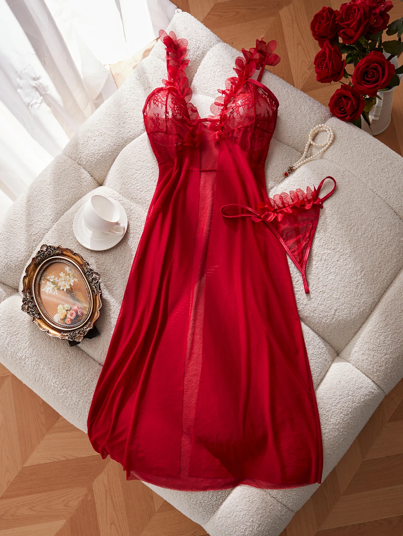 Women's Long Nightgown Underwear Set thumbnail 2