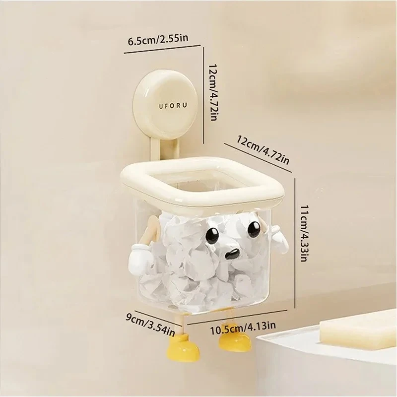 1pc Multifunctional Plastic Storage Rack Multi-Functional No Drilling Storage Box Wall Mounted Durable Bathroom Toothbrush Shelf thumbnail 2