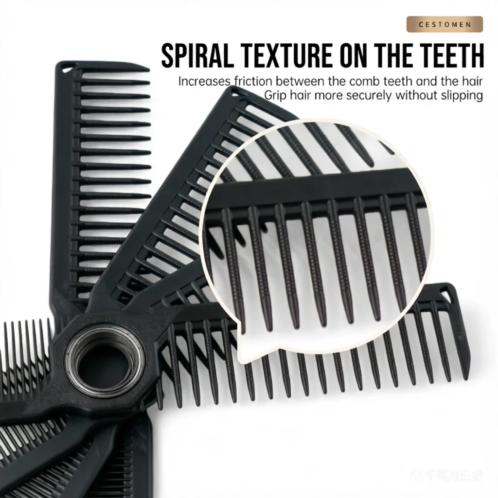 5PCS Professional Salon Barber Haircut Set Include Fine Mist Spray Bottle Antistatic Rotate Hair Comb Broken Hair Cleaning Brush thumbnail 3