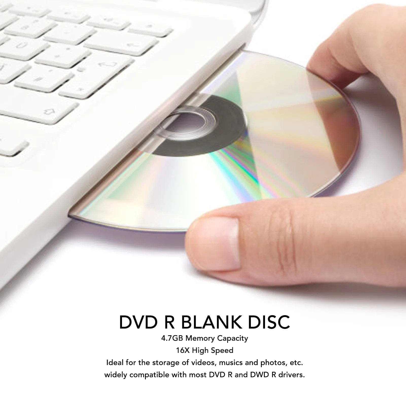 DVD Discs DVD R Blank Disc 4.7GB 16X High Speed Sturdy PC Multi Purpose Recordable Media Disc for Music Video Photos DVD R Discs thumbnail 2