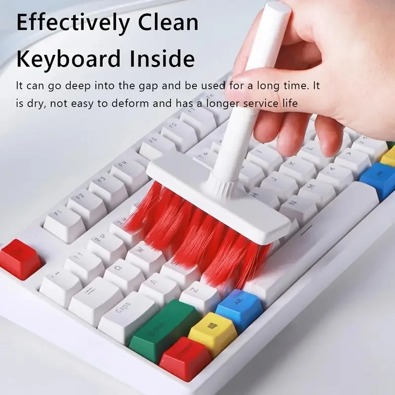 Keyboard Cleaning Brush Kit Computer Earphone Cleaning Tool Keyboard Cleaner With Keycap Puller Kit For Desktop Computer Airpods thumbnail 2