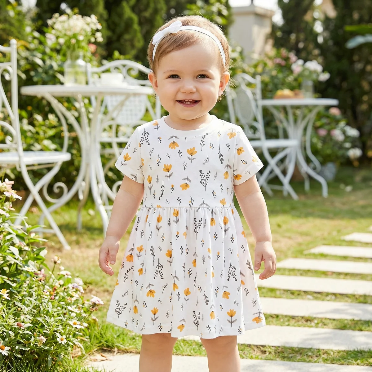 Summer Short Sleeve Baby Kids Dresses Clothing Cotton Children Girls Dresses