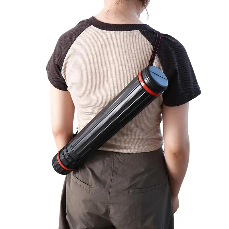 Expandable art drawing tube with shoulder strap. Adjustable, sturdy and lightweight, easy to carry for outdoor art storage thumbnail 4