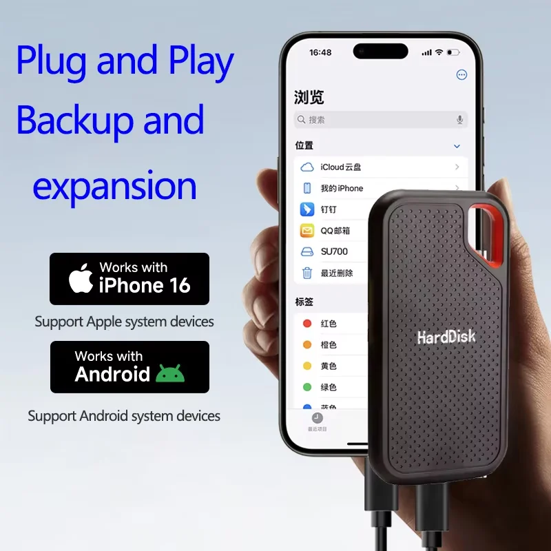 High Speed Solid State Drive 1TB Portable SSD Stable External Hard Drive Original Hard Disk Hard Drive for Laptop Mac PC thumbnail 2