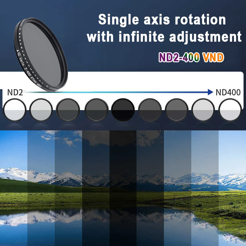 Magnetic Phone ND Filter Kit 52mm 67mm Adjustable ND2-400 Camera Lens Clip for iPhone Android Smartphone Vlog Photography Access thumbnail 5