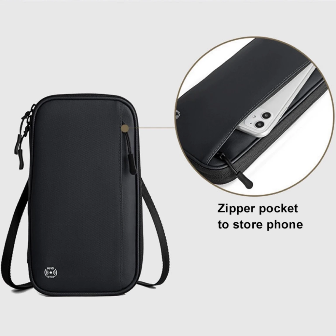 Travel Document Organizer Passport Holder Bag Waterproof Passport Holder with RFID Blocking Passport Wallet Pocket Family Trip thumbnail 4