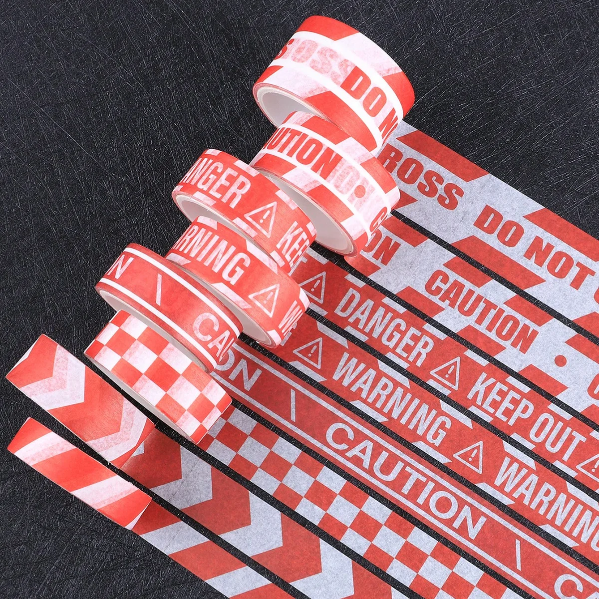 16 Rolls Caution Warning Washi Tape Safety Pattern Decorative Sticker For DIY Crafts Journal Planner Scrapbooking Stationery thumbnail 3