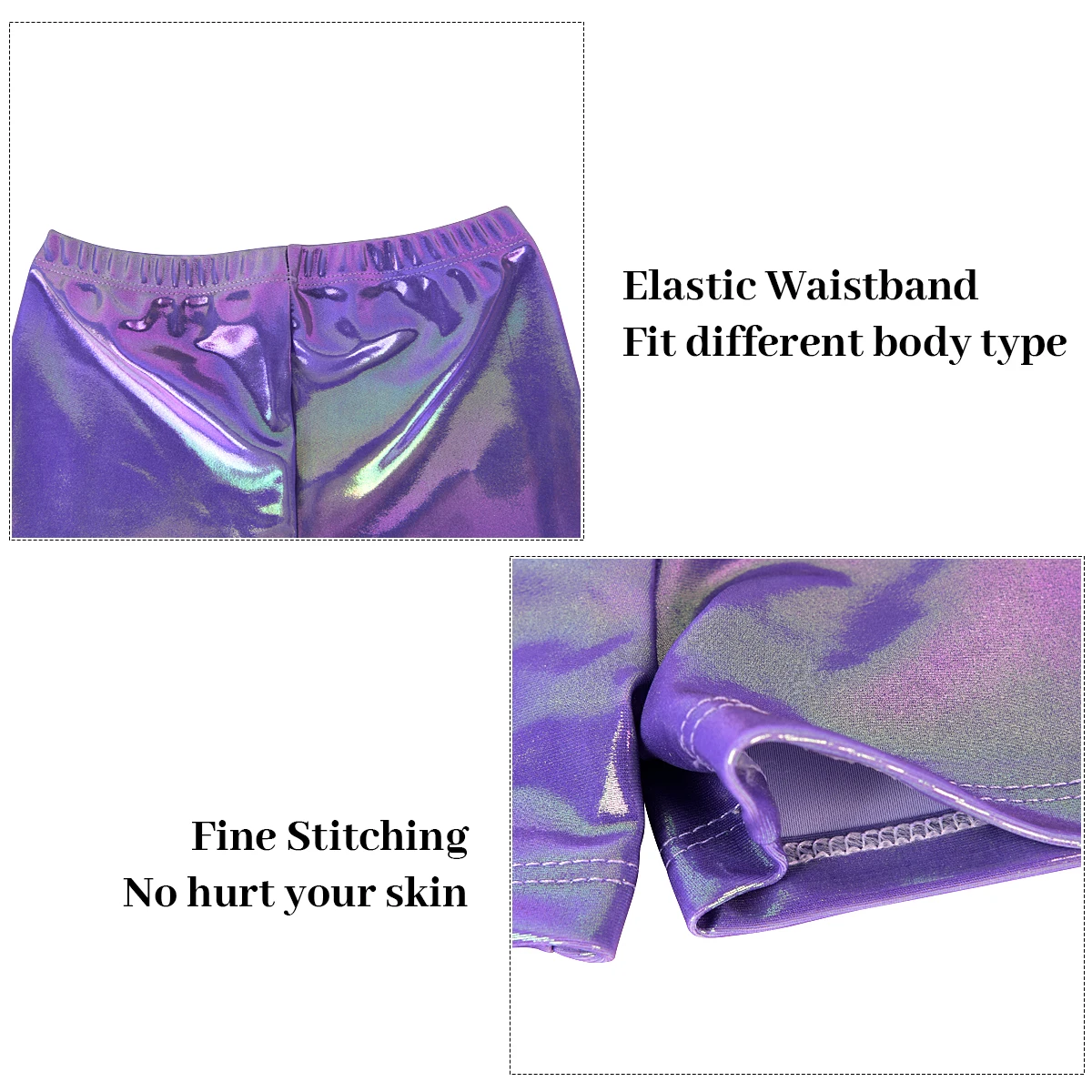 Girls Gymnastics Leotards Kids Shiny Sleeveless Athletic Tumbling Tank Unitard 4 Piece with shorts and headband thumbnail 4