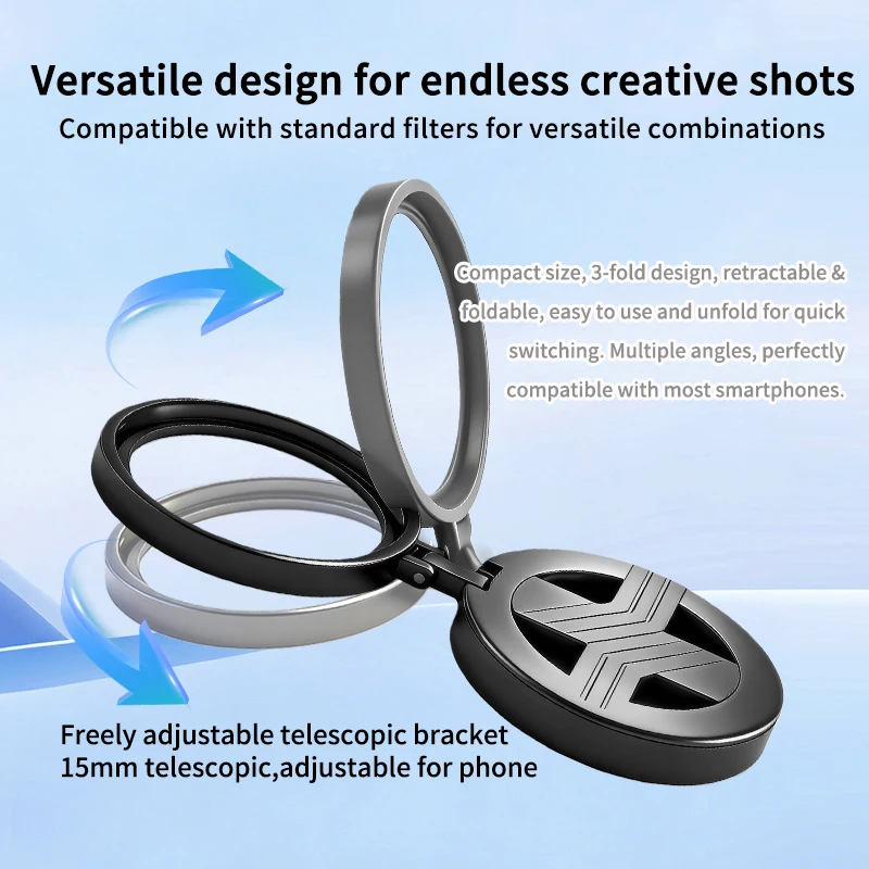 Magnetic Clip ND Filter Kit for Phone ND2-400 Adjustable 52mm 67mm Optical Glass Lens for iPhone 17 16 Android Vlog Photography thumbnail 2