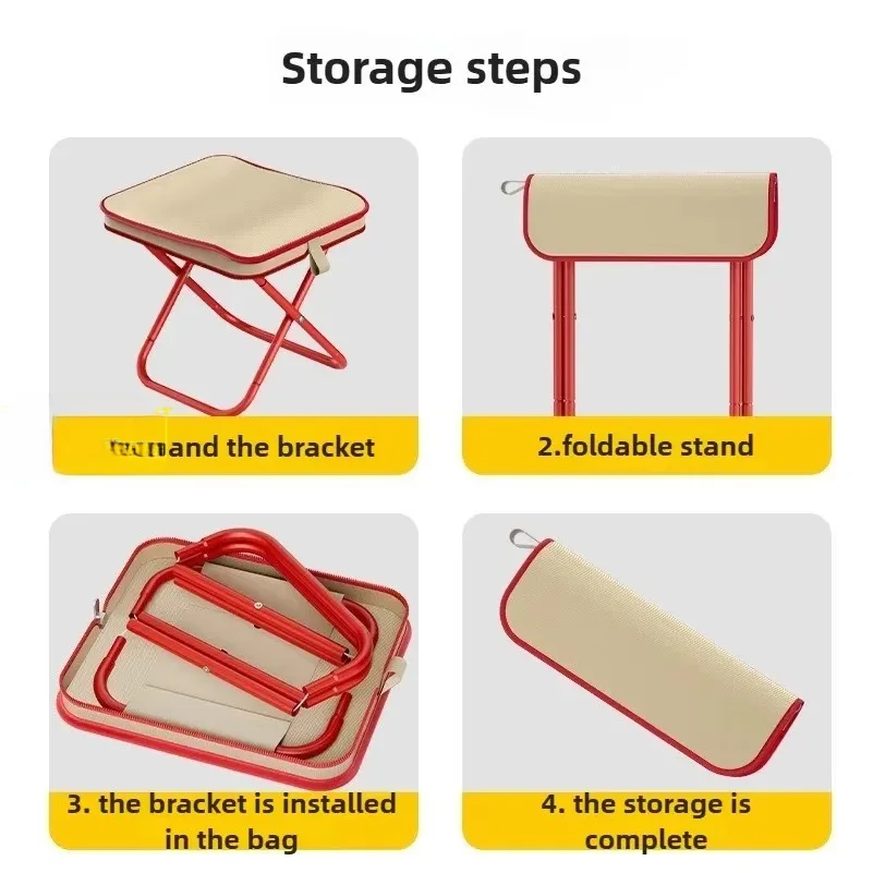 Portable Folding Camping Chair Durable Bench Fishing Mini Stool Travel Camping Outdoor Folding Picnic Sketch Handbag Chairs thumbnail 2