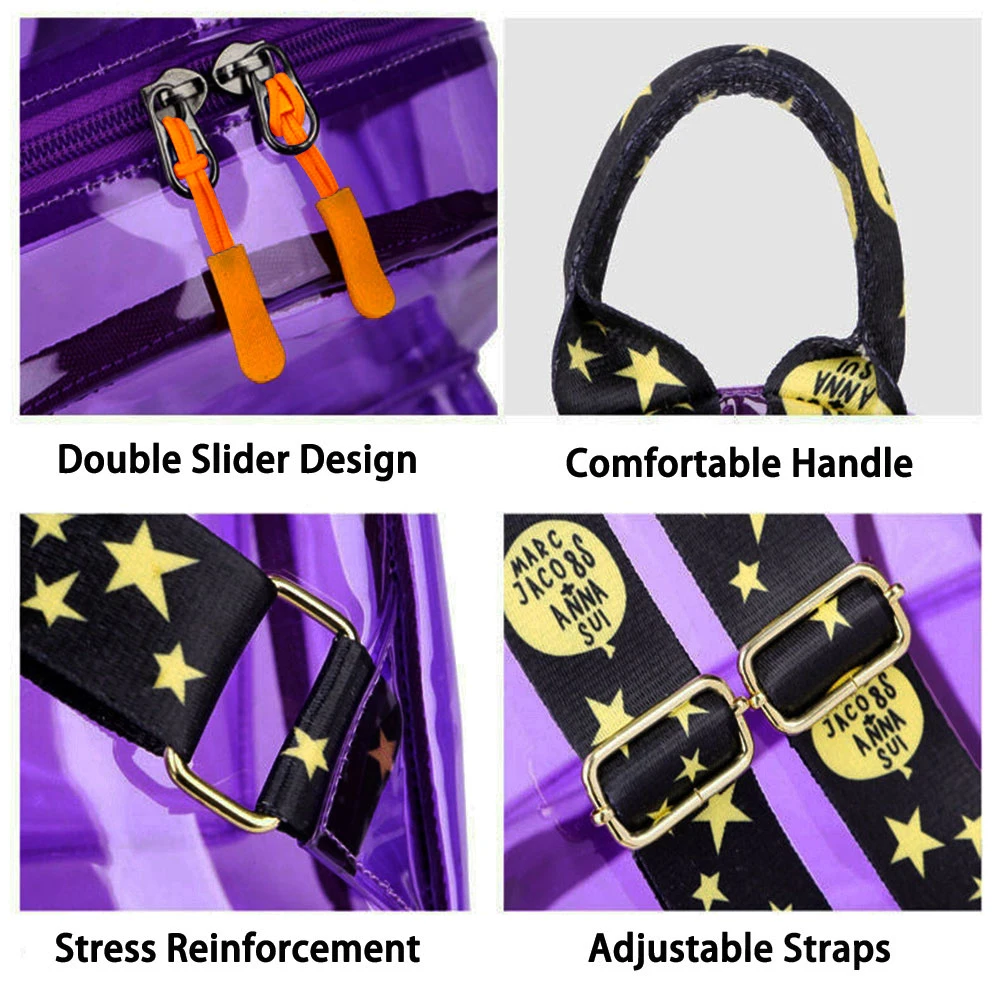 TINYAT Fashion Backpack for Women Girls Waterproof School Bag Large Capacity Travel Rucksack Female Casual Lavender Daypack thumbnail 5