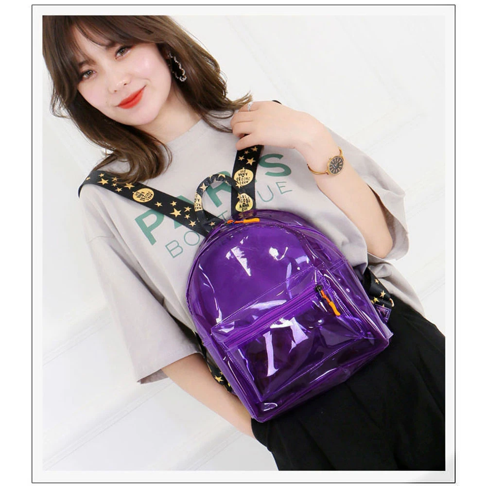 TINYAT Fashion Backpack for Women Girls Waterproof School Bag Large Capacity Travel Rucksack Female Casual Lavender Daypack thumbnail 4