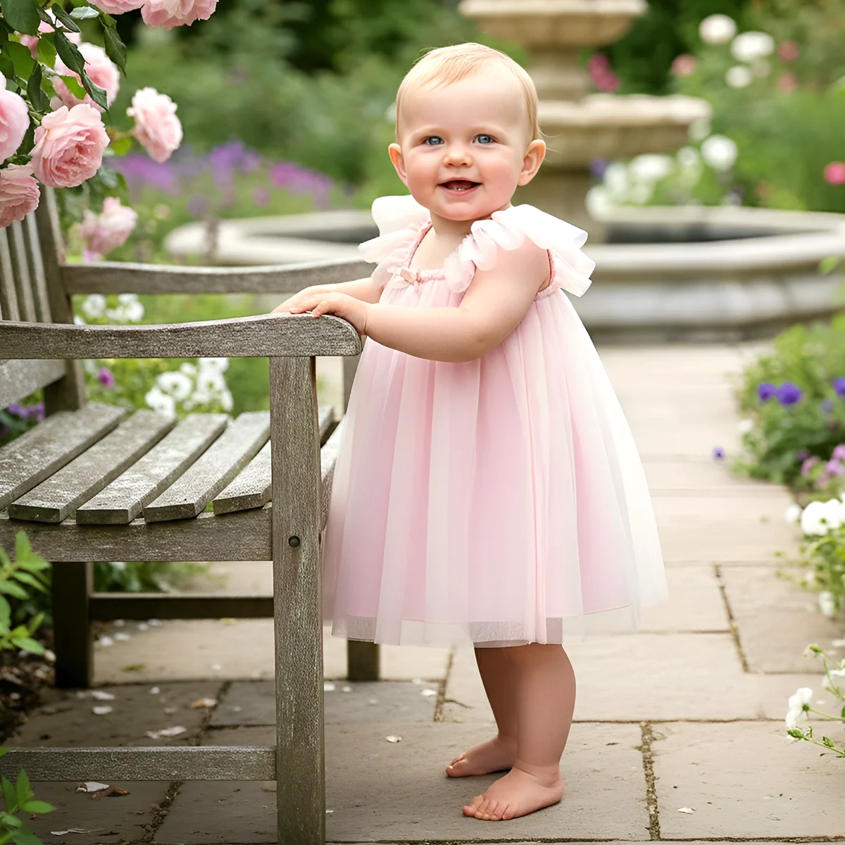 Fashion Kids Girls Dress Party Sleeveless Summer Baby Dress Birthday