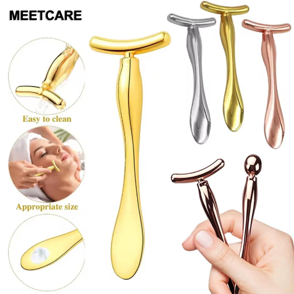 2in1 Mini Eye Massage Stick Face Lifting Massage Anti Cream Eye Pouch Dark Circles Spoon Applicator Facial Mixing Scoop Tool