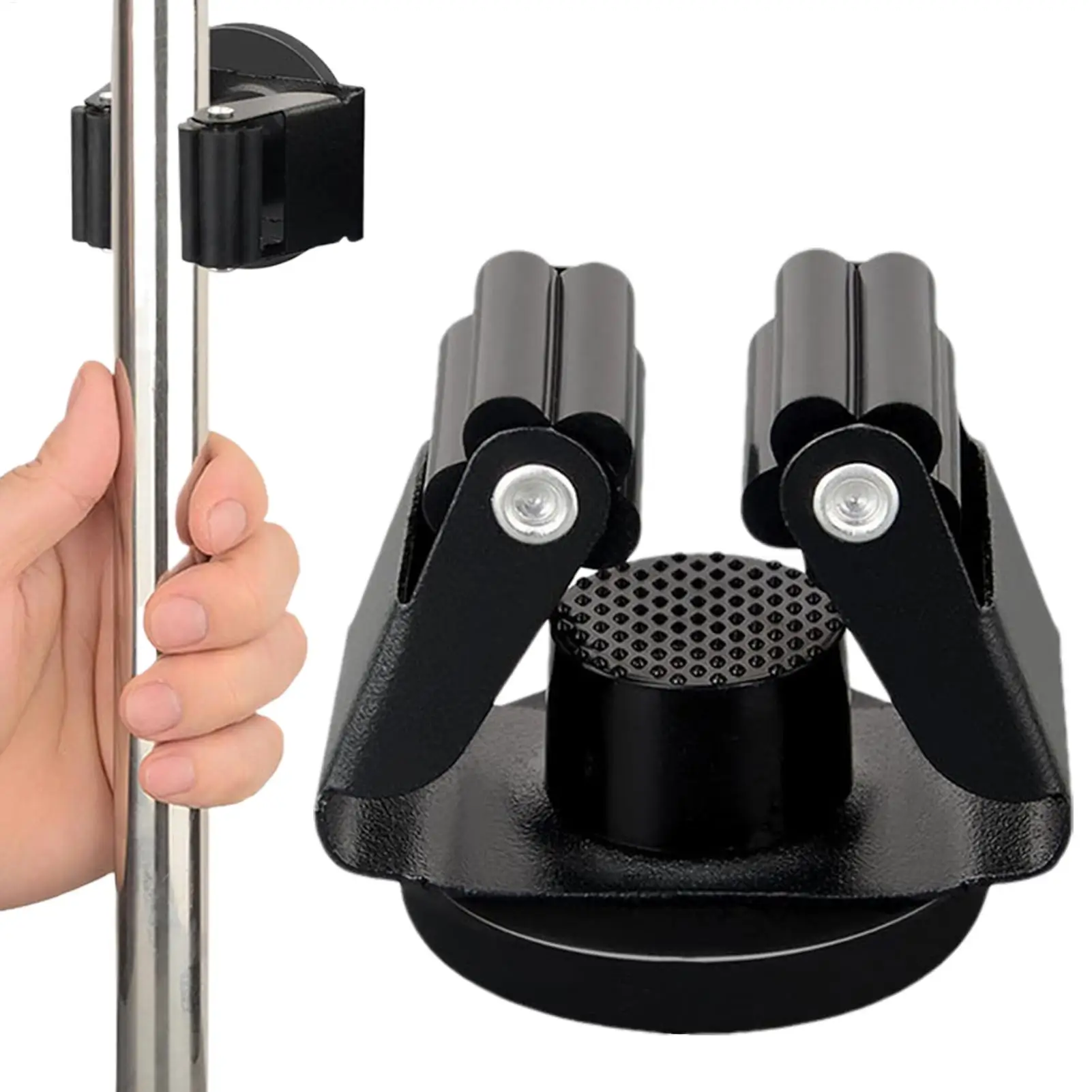 Magnetic Mop Broom Holder Broom Hanger Wall Mount Organizer Heavy Duty No Drilling Utility Rack for Home Garage Garden Laundry