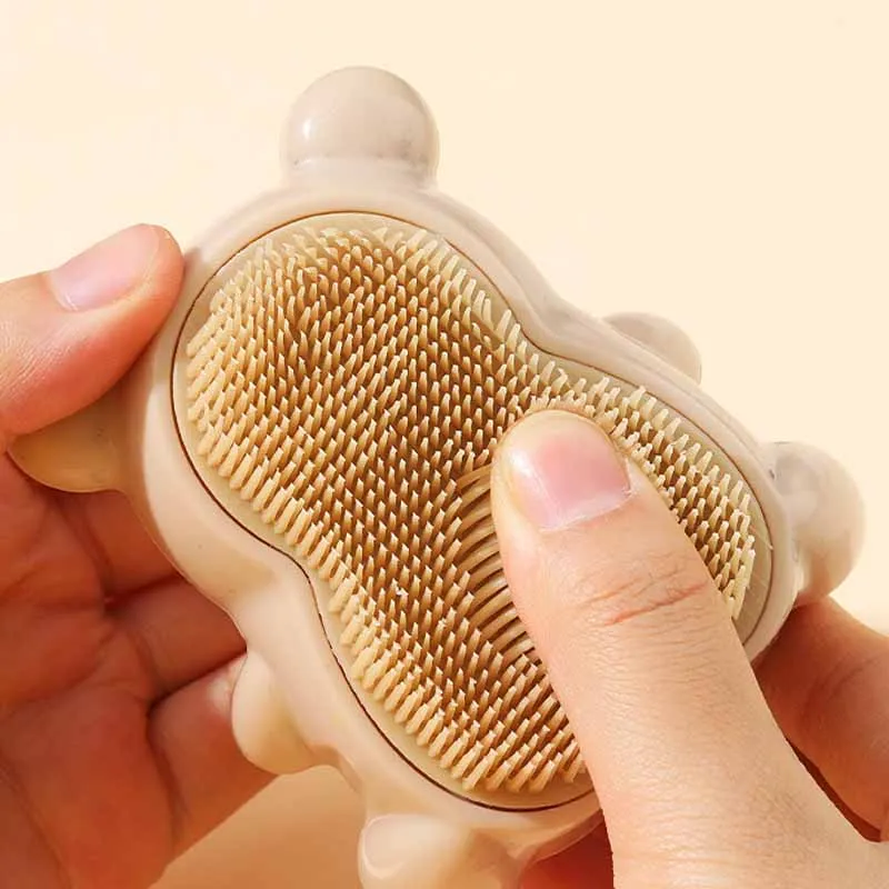 Baby Hair Brush Kid Hand Cleaning Brush Finger Nails Scrub Clean Brushes with Soft Bristle Cute Animal Children Care Accessories thumbnail 5