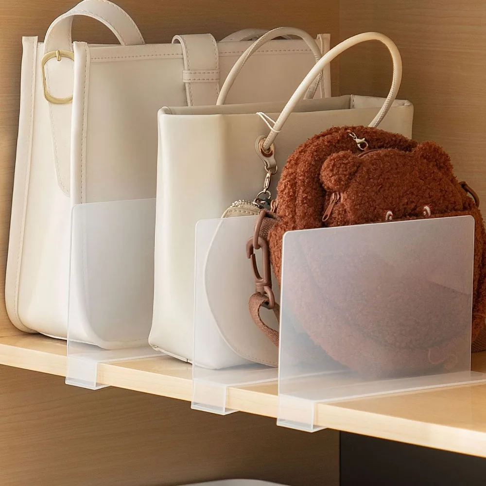 2Pcs Easy Install New Style Wardrobe Divider Sturdy Plastic Storage Partition Adjustable Storage Separator Home Organize thumbnail 2